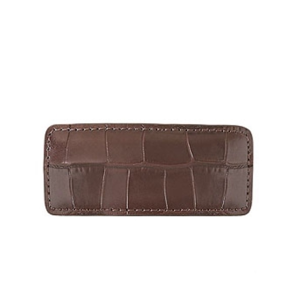 Loeffler Randall Wren Leather Barrette in Chocolate main image 4